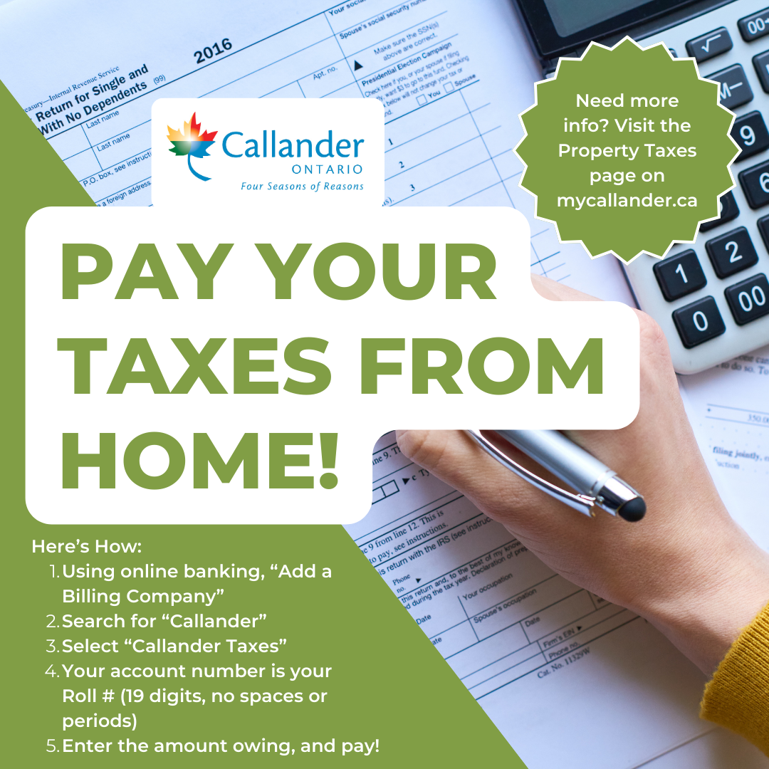 Pay Your Property Taxes from Home!